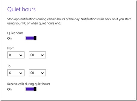Windows 8.1 postavka tihi sati